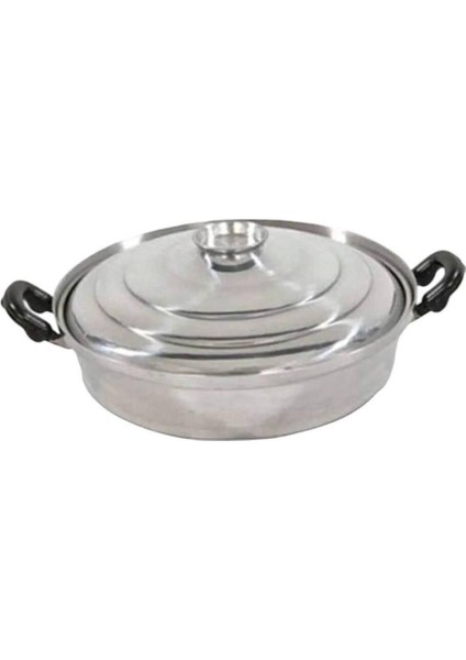 24 cm Alüminyum Tava, Kulp ve Kapaklı, Kızartma ve Pilav Için Ideal