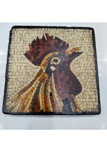 Doğal Taş Banyo Gider Kapağı, Dekoratif Figürlü, 10x10 cm, Şık Tasarım