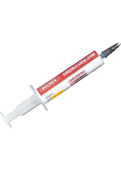 Soldex Kurşunlu Enjektör 10 Gr. Krem Lehim Şırınga
