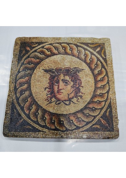 Doğal Taş Figürlü Banyo Gider Kapağı 10x10 cm, Dekoratif ve Şık Tasarım