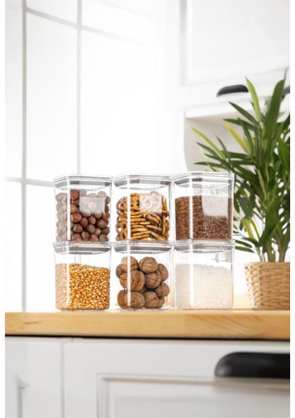 Şeffaf Plastik Saklama Kabı, Vakum Silikon Conta, 0,9 Lt, Tek Adet modelleri