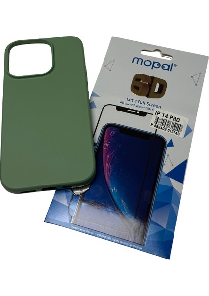 iPhone 14 Pro Yeşil Silikon Kılıf Kırılmaz Cam Hediye modelleri