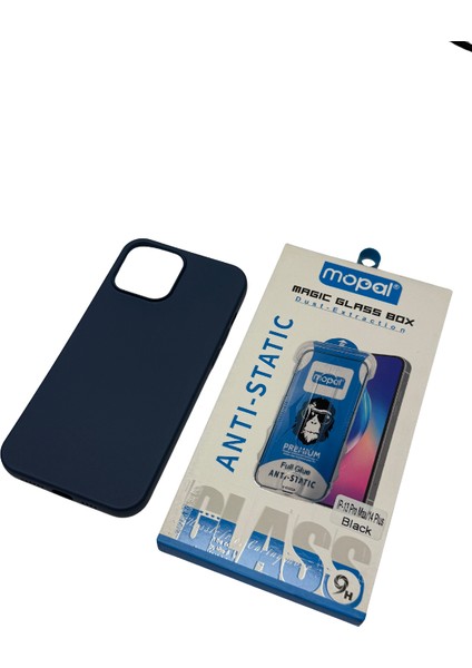 iPhone 13 Pro Max Lacivert Silikon Kılıf Kırılmaz Cam Hediye modelleri