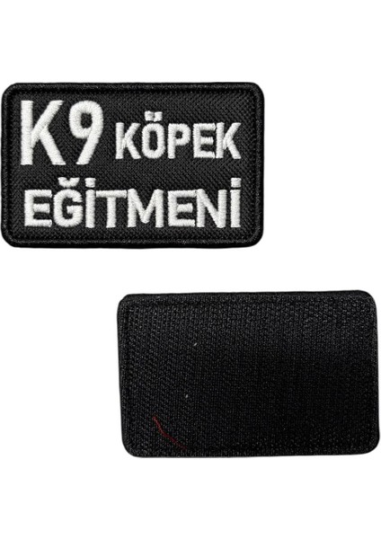 Siyah Zemin K9 Köpek Eğitmeni Nakış Patch - 8x5 cm fiyatları