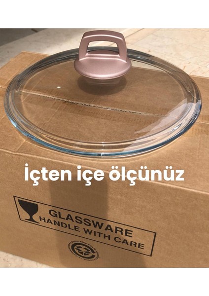 Çok Renkli Rose Gold Kulp ve 26 cm Cam Kapağı Seti modelleri