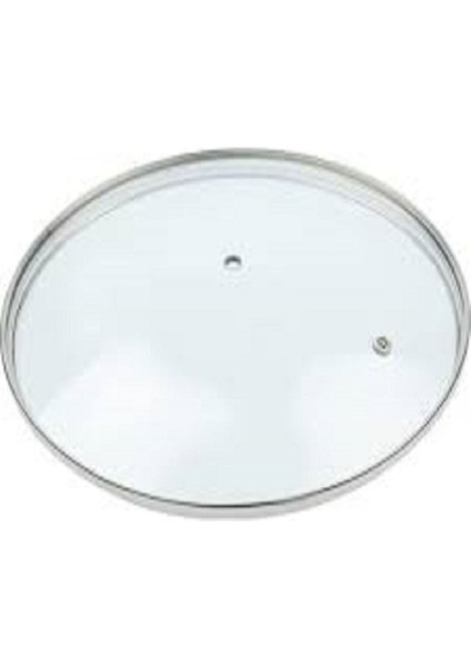 32 cm Metal Çerçeveli Tencere Kapağı, Beyaz, Pratik ve Şık Kullanım