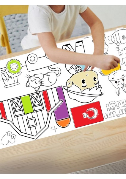 Oğlumun Çiftliği 2.5 M Dev Boyama Kağıdı | Kırtasiye Doğal Oyun Hediye modelleri