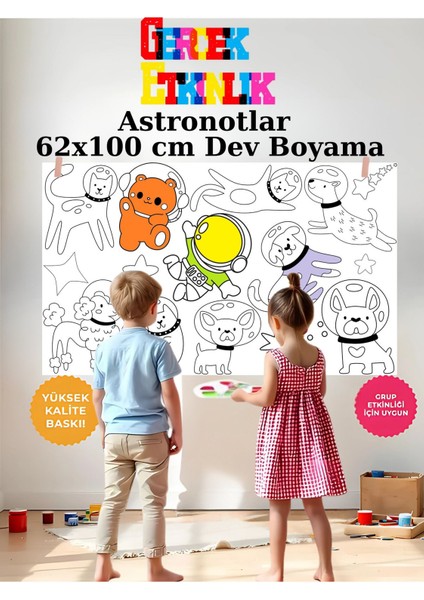3'lü Set Uzay Temalı 3 Metre Dev Boyama Kağıdı | Doğum Günü Partisi Anaokulu Oyun Hediyesi modelleri