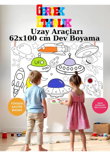3'lü Set Uzay Temalı 3 Metre Dev Boyama Kağıdı | Doğum Günü Partisi Anaokulu Oyun Hediyesi indirimleri