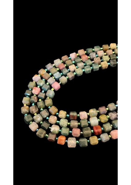 7x7 mm Hint Akik Taşı Dizi