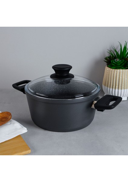Çok Renkli 22 cm Tencere, Dayanıklı ve Şık Mutfak Gereci