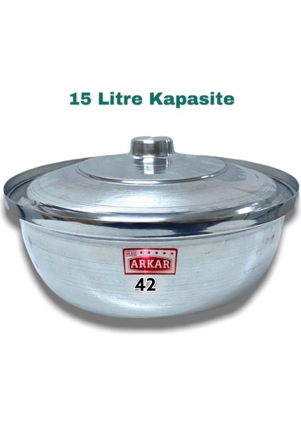 Alüminyum Helvane Tencere 15 Litre 42 Cm, Dayanıklı ve Şık Mutfak Gereci
