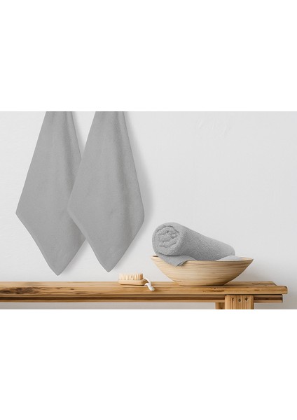 3'lü Set Gri %100 Pamuk El Havlusu 50X90 Cm, Gri Otel Havlusu fiyatları