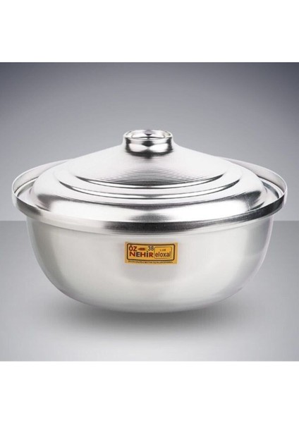 40 cm 14,5 Litre Kapaklı Alüminyum Helvane Tenceresi, Helva Tenceresi