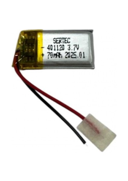 401120 3.7V 70 Mah Li-Polymer Pil (DEVRELI/1.5A)
