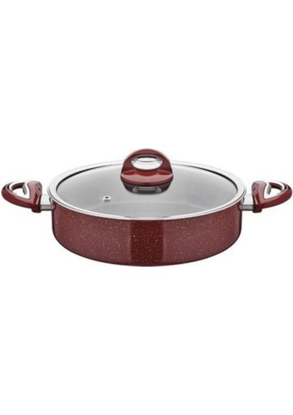 Turuncu 22 cm Teflon Kaplamalı Pilav Tenceresi, Dayanıklı ve Şık Tasarım