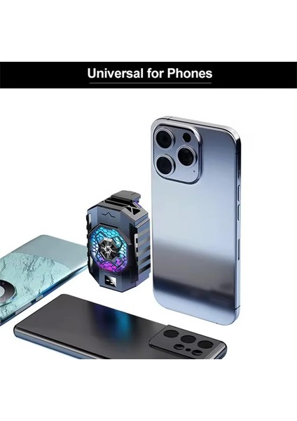 Gaming Telefon Sessiz Hava Soğutma Fan Derece Gösterge 2 Kademe Radyatör Sessiz Fan Telefon Soğutucu indirimleri