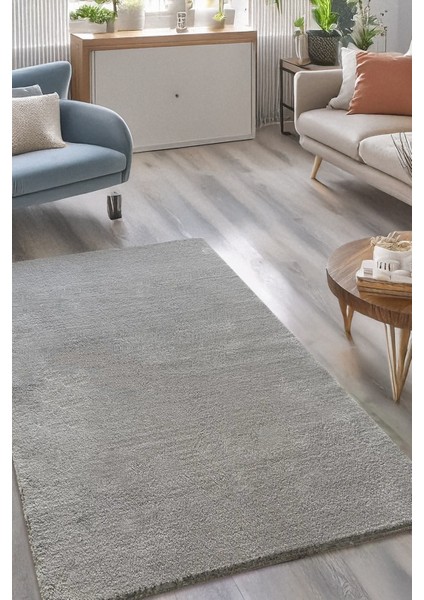 Gri Peluş Yumuşak Tüylü Puf Kaymaz Taban Yıkanabilir Halı fiyatları