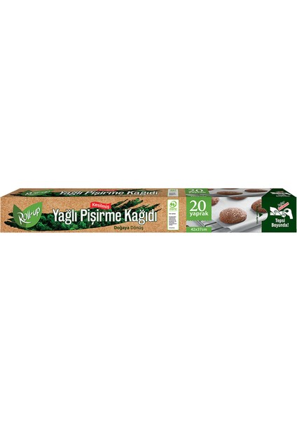 Roll- Up Doğaya Dönüş (Pefc) Yağlı Pişirme Kağıdı 20'li