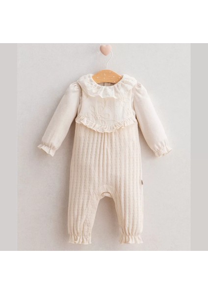 Baby Soft Flower Salopet Ekru