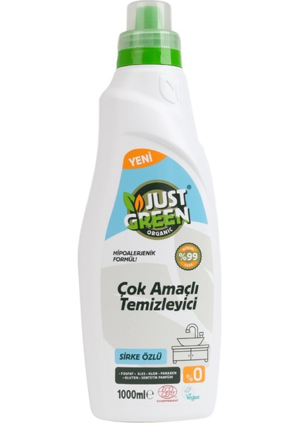 Organic Çok Amaçlı Yüzey Temizleyici Sirkeli 1 L
