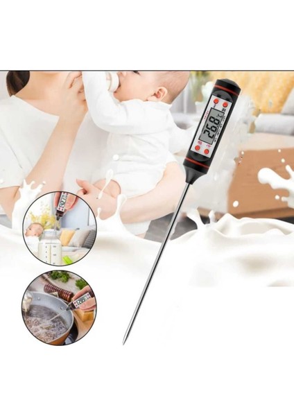 Dijital Mutfak Termometresi, Yoğurt ve Çorba Mayalama, Siyah Renkli