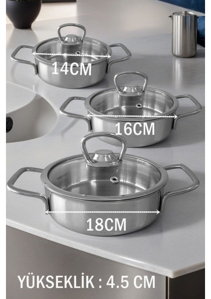 Mini, Midi ve Maxi Boylarda 3'lü Set, Şık ve Kullanışlı Mutfak Ürünleri modelleri