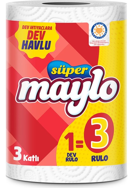 Süper Maylo Dev Havlu 1=3 Rulo