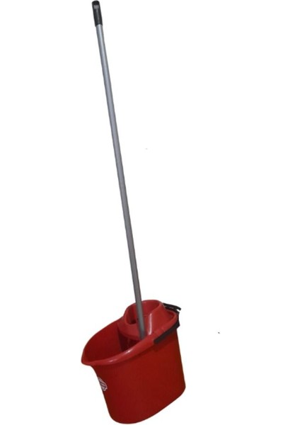 Kırmızı 13 Litre Temizlik Paspası ve Kovası Seti