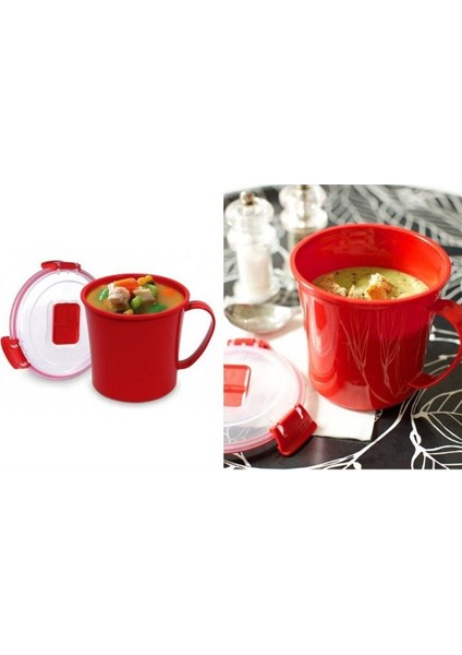 Renkli Mikrodalga Kapaklı Çorba ve Sıcak Içecek Kabı, Dayanıklı ve Çok Fonksiyonlu fırsatları