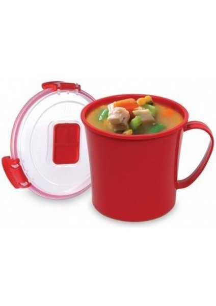 Renkli Mikrodalga Kapaklı Çorba ve Sıcak Içecek Kabı, Dayanıklı ve Çok Fonksiyonlu indirimleri