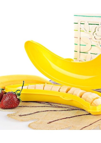 Muz Şekilli Saklama Kabı 500 Ml, Renkli ve Pratik Mutfak Gereci