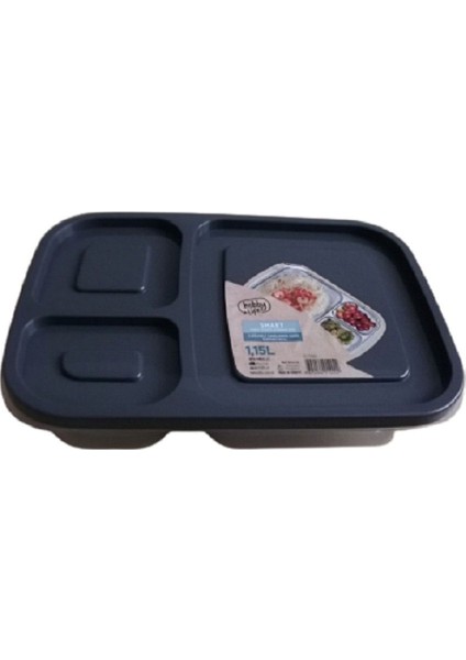 3 Bölmeli Füme Dikdörtgen Saklama Kabı, Pratik ve Şık Mutfak Gereciği fiyatları