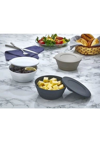 3'lü Şeffaf Saklama Kabı Seti, Mutfak Düzeni Için Ideal ve Şık Tasarım