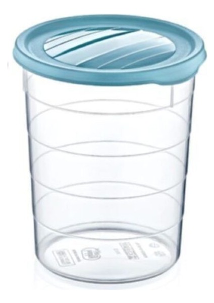 Şık Yuvarlak Uzun Saklama Kabı, 0,7 Litrelik, Temiz ve Kullanışlı Tasarım