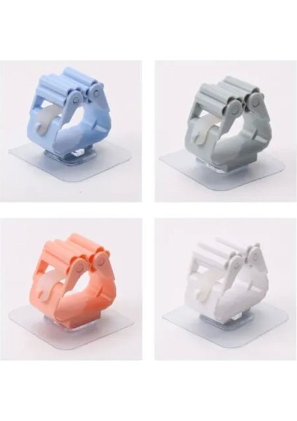 Duvara Monte 4'lü Mop ve Paspas Tutucu Seti, Pratik ve Şık Tasarım