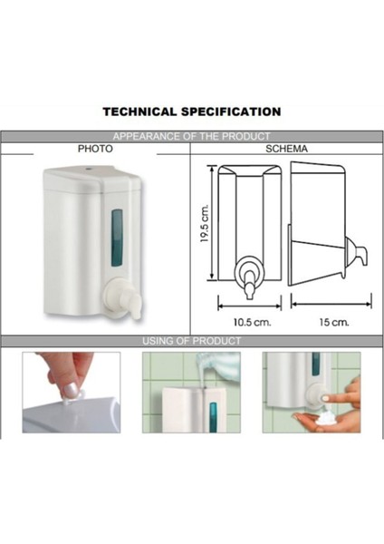 Hazneli Köpük Sabun Dispenseri 1000 ml Şeffaf, Pratik ve Şık Tasarım fiyatları