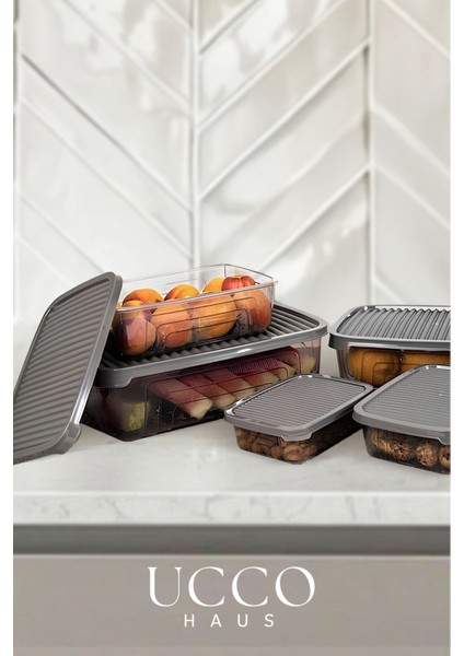 Gri 10 Parça Saklama Kabı Seti, Dondurucu ve Buzluk Için Uygun, Çok Amaçlı Kullanım fiyatları