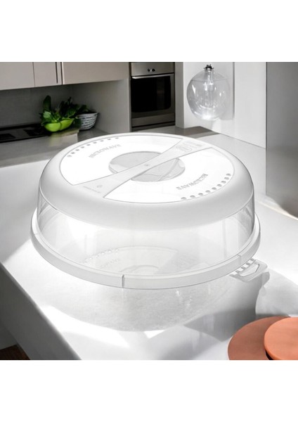 Şeffaf Mikrodalga Gıda Koruma Kapağı, Saplı, 24,5x7,5 Cm, Beyaz Renk modelleri