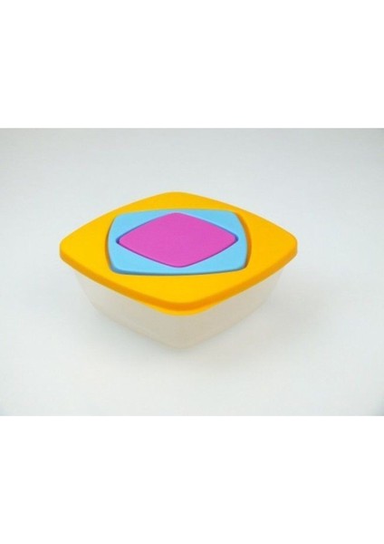 3 Parça Renkli Kare Saklama Kabı, Kapaklı, Iç Içe Geçen, Turuncu fırsatları