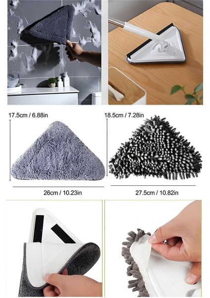 Teleskobik Üçgen Cam ve Tüm Yüzeyler İçin Çok Amaçlı Temizlik Aracı fırsatları