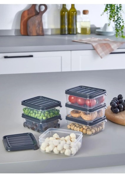 6 Adet 250 ml Sızdırmaz Buzluk Saklama Kabı, Gri, Dayanıklı ve Pratik Kullanım fiyatları