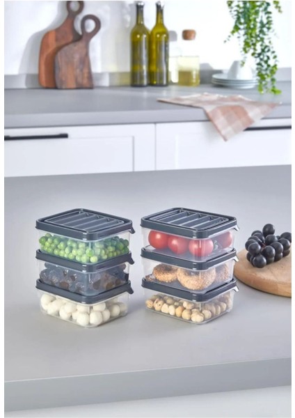 6 Adet 250 ml Sızdırmaz Buzluk Saklama Kabı, Gri, Dayanıklı ve Pratik Kullanım modelleri