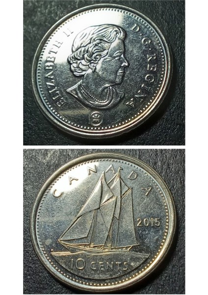 399636872CBAFD756A 2015 Kanada 10CENT Ççt+ Eski Yabancı Madeni Para