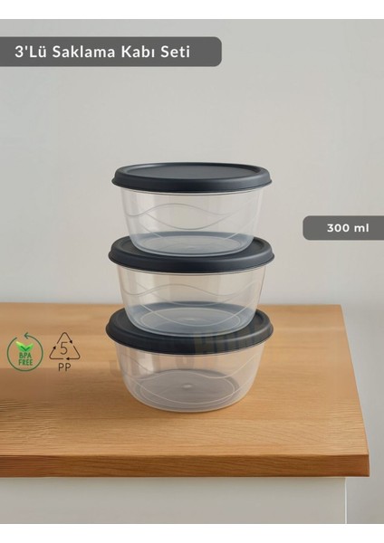 3'lü Renkli Saklama Kabı 300 ml Bpa Free Derin Dondurucu Uygun fiyatları
