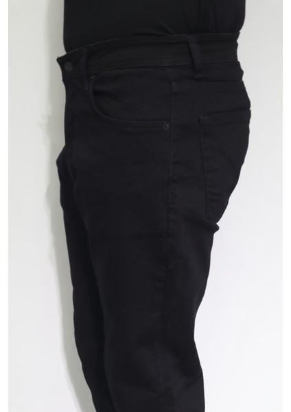 Fistan Store Erkek Siyah Normal Bel Normal Kesim Boru Paça Jean Pantolon modelleri