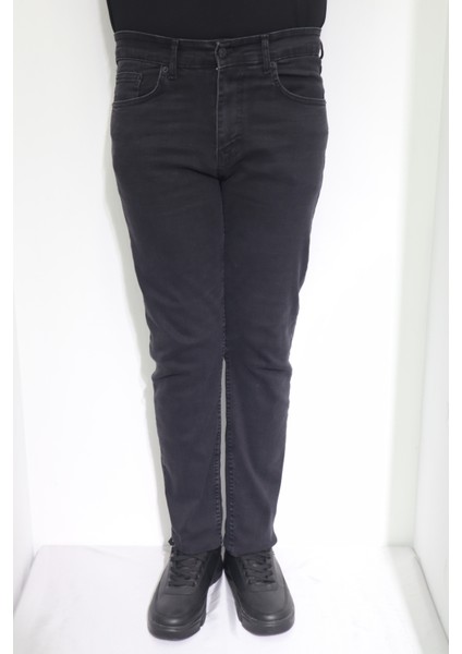 Fistan Store Erkek Füme Normal Bel Dar Kesim Boru Paça Jean Pantolon