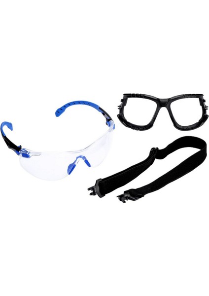 Mavi Siyah Kenarlı Şeffaf Güvenlik Gözlüğü Kiti fiyatları