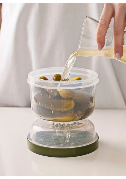 Yeşil Kum Saati, Turşu ve Zeytin Kabı, Şık ve Kullanışlı Mutfak Aksesuarı fiyatları