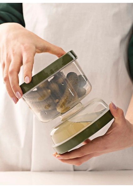 Yeşil Kum Saati, Turşu ve Zeytin Kabı, Şık ve Kullanışlı Mutfak Aksesuarı fırsatları